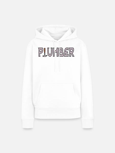 Klempner-Papa - Frauen Premium Bio Hoodie - Weiß