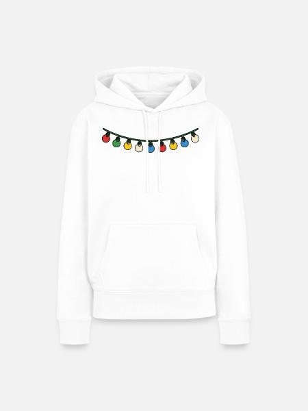 Festliche Weihnachtslichter im Weihnachtsglanz - Frauen Premium Bio Hoodie - Weiß