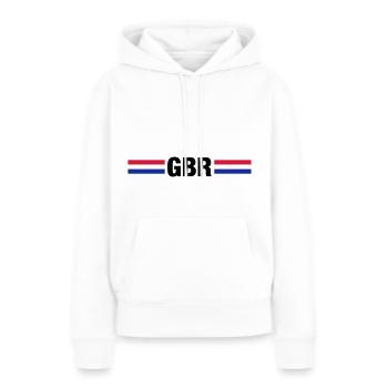 Vintage Great Britain Running Vest - GBR Team - Sweat à capuche Premium bio Femme - blanc - Devant - Julia (174cm)