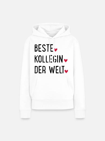 Kollegin - Frauen Premium Bio Hoodie - Weiß