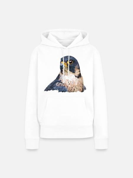 Wanderfalke - Frauen Premium Bio Hoodie - Weiß