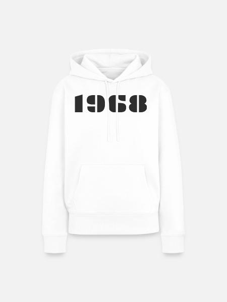 1968 - Frauen Premium Bio Hoodie - Weiß