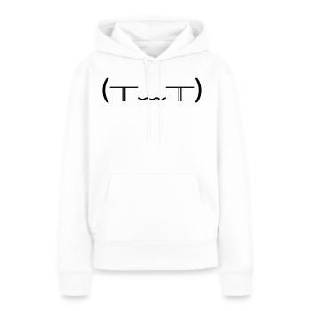 Pleurer Émotions (╥_╥) Des larmes violentes - Sweat à capuche Premium bio Femme - blanc - Devant - Julia (174cm)