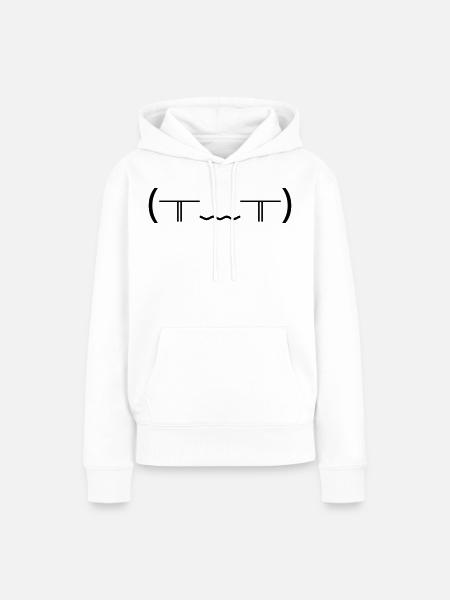 Weinendes Emote (╥﹏╥) heftige Tränen - Frauen Premium Bio Hoodie - Weiß