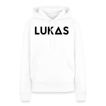 Vorname Lukas - Frauen Premium Bio Hoodie - Weiß - Vorne - Julia (174cm)