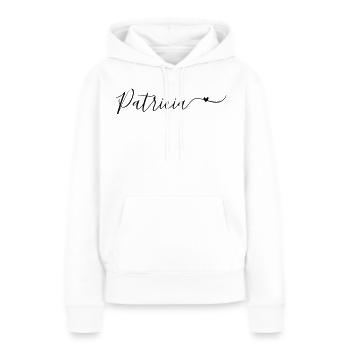 Patricia Prénom décoratif - Sweat à capuche Premium bio Femme - blanc - Devant - Julia (174cm)