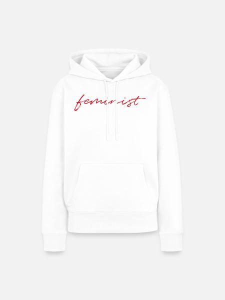 Feminist  - Frauen Premium Bio Hoodie - Weiß