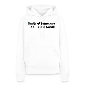 Busfahrer Linienbus Meine Follower Bus - Frauen Premium Bio Hoodie - Weiß - Vorne - Julia (174cm)