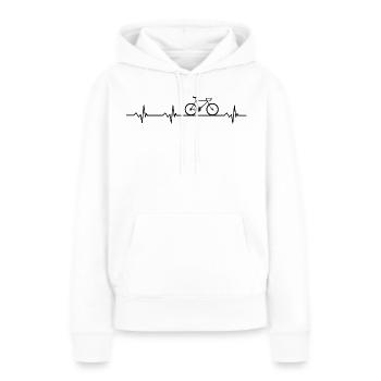 Pulsschlag Fahrrad - Frauen Premium Bio Hoodie - Weiß - Vorne - Julia (174cm)