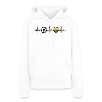 Ecuador Fußball Herzschlag Ecuador - Frauen Premium Bio Hoodie - Weiß - Vorne - Julia (174cm)