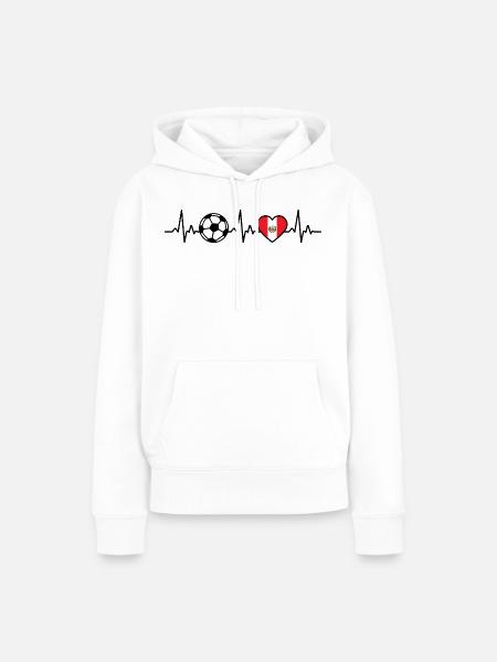Peru Fußball Herzschlag Peru - Frauen Premium Bio Hoodie - Weiß