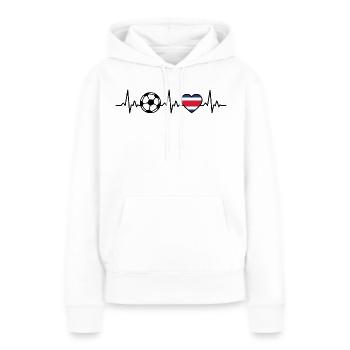 Costa Rica Football Heartbeat Costa Rica - Sweat à capuche Premium bio Femme - blanc - Devant - Julia (174cm)