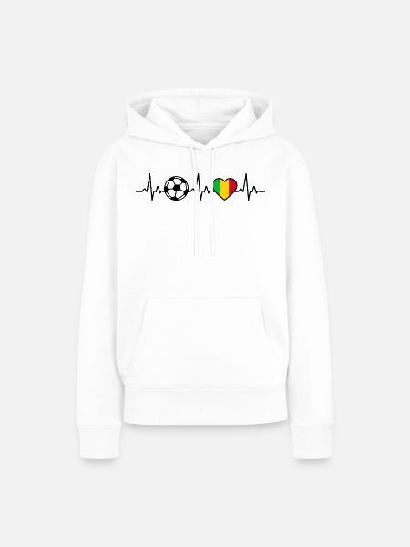 Mali Fußball Herzschlag Mali - Frauen Premium Bio Hoodie - Weiß