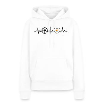 Chypre Football Heartbeat Chypre - Sweat à capuche Premium bio Femme - blanc - Devant - Julia (174cm)