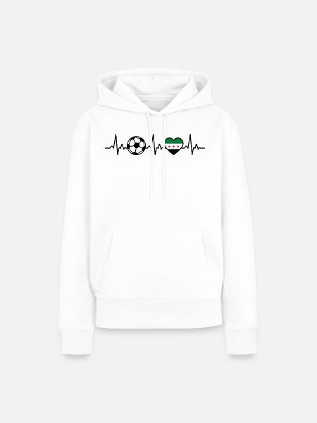 Syrien Fußball Herzschlag Syrien - Frauen Premium Bio Hoodie - Weiß