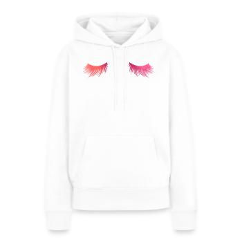 Lange schöne Wimpern - Geschenk - Frauen Premium Bio Hoodie - Weiß - Vorne - Julia (174cm)