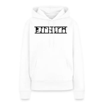 Wilhelm - Frauen Premium Bio Hoodie - Weiß - Vorne - Julia (174cm)
