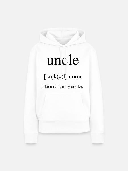 Uncle | Onkel Definition Dictionary - Frauen Premium Bio Hoodie - Weiß