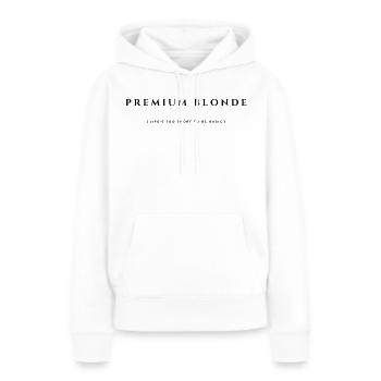 Premium Blonde V.4 - Sweat à capuche Premium bio Femme - blanc - Devant - Julia (174cm)