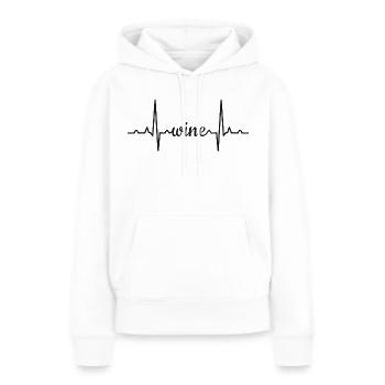 Vin de vin - Sweat à capuche Premium bio Femme - blanc - Devant - Julia (174cm)