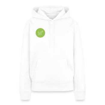 Hands4Animals Glückskind - Frauen Premium Bio Hoodie - Weiß - Vorne - Julia (174cm)