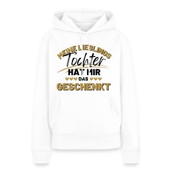 Meine Lieblings Tochter hat mir das geschenkt - Frauen Premium Bio Hoodie - Weiß - Vorne - Julia (174cm)