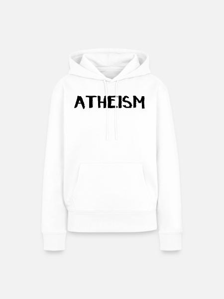ATHEISMUS – Moderne Pinselschrift - Frauen Premium Bio Hoodie - Weiß