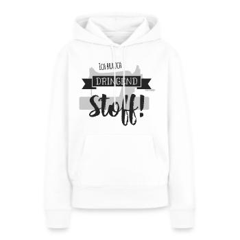 Nähen Nähmaschine Stoff - Frauen Premium Bio Hoodie - Weiß - Vorne - Julia (174cm)