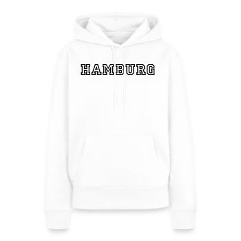 hamburg - Sweat à capuche Premium bio Femme - blanc - Devant - Julia (174cm)