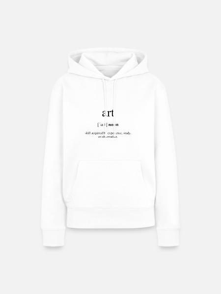 Art (Kunst) Definition Dictionary - Frauen Premium Bio Hoodie - Weiß