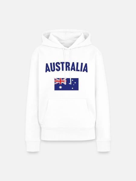 Australien Flagge - Frauen Premium Bio Hoodie - Weiß