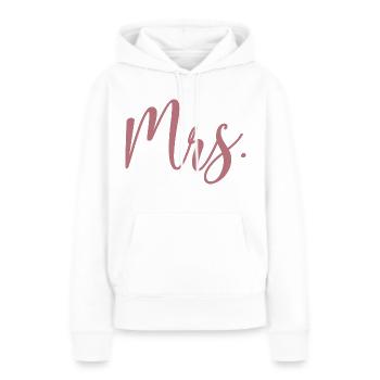 Mrs. Matching Couple Engagement Wedding Honeymoon - Women’s Premium Organic Hoodie - white - Front - Julia (174cm)