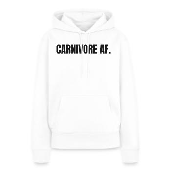 CARNIVORE | T-shirt Carnivore | Amateur de viande audacieux - Sweat à capuche Premium bio Femme - blanc - Devant - Julia (174cm)