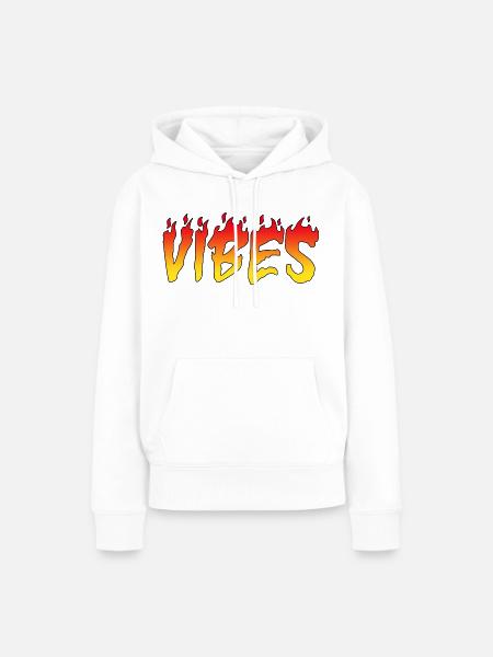 Vibes Zitatgrafik - Frauen Premium Bio Hoodie - Weiß