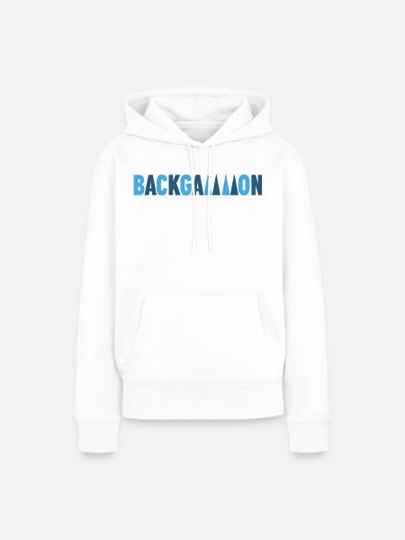 Backgammon - Frauen Premium Bio Hoodie - Weiß
