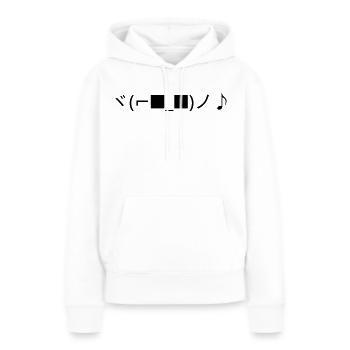 Lunettes de soleil dansantes ヾ(⌐■_■)ノ♪ - Sweat à capuche Premium bio Femme - blanc - Devant - Julia (174cm)