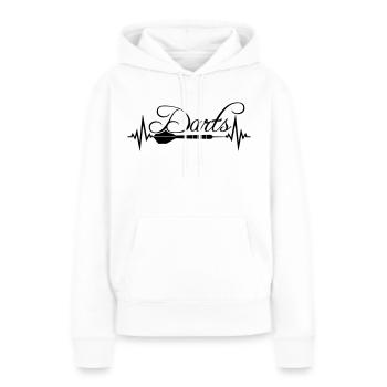 logo club texte fréquence battement de coeur pouls jouer - Sweat à capuche Premium bio Femme - blanc - Devant - Julia (174cm)