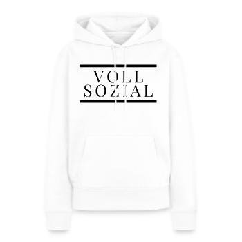 Sozial - Frauen Premium Bio Hoodie - Weiß - Vorne - Julia (174cm)