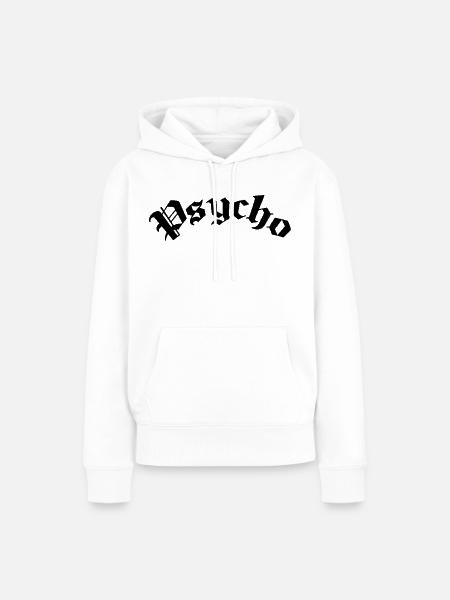 Cooles Psycho t-shirt - Frauen Premium Bio Hoodie - Weiß