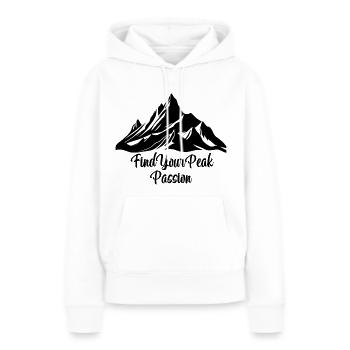 Peak Passion - Women’s Premium Organic Hoodie - white - Front - Julia (174cm)