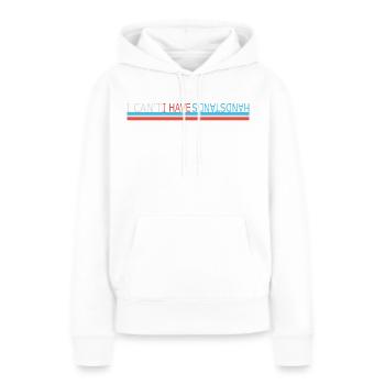 J’ai le poirier - Sweat à capuche Premium bio Femme - blanc - Devant - Julia (174cm)