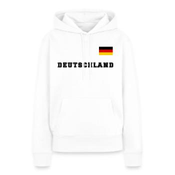 Look maillot de l’Allemagne avec drapeau national - Sweat à capuche Premium bio Femme - blanc - Devant - Julia (174cm)