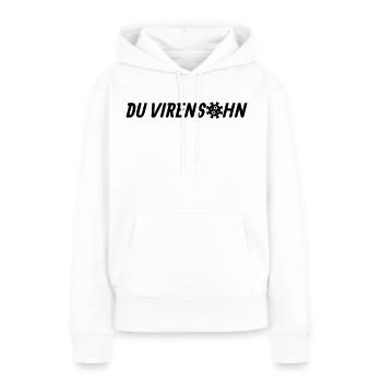 Fils d’un virus - Sweat à capuche Premium bio Femme - blanc - Devant - Julia (174cm)