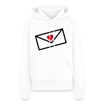Liebesbrief Briefumschlag Geschenkidee - Frauen Premium Bio Hoodie - Weiß - Vorne - Julia (174cm)