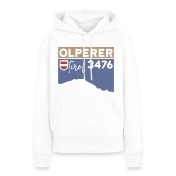 Olperer Tirol Nordgrat Überschreitung Wanderung - Frauen Premium Bio Hoodie - Weiß - Vorne - Julia (174cm)