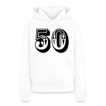 Number 50 years birthday Congratulations - Women’s Premium Organic Hoodie - white - Front - Julia (174cm)