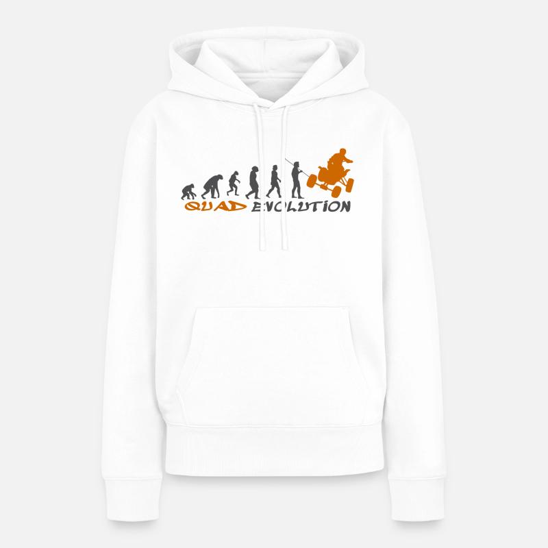 Quad evolution - Women’s Premium Organic Hoodie - white