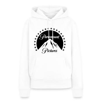 Paramount Pictures Logo Noir Avec Montagne - Sweat à capuche Premium bio Femme - blanc - Devant - Julia (174cm)