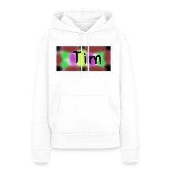Tim2 - Frauen Premium Bio Hoodie - Weiß - Vorne - Julia (174cm)