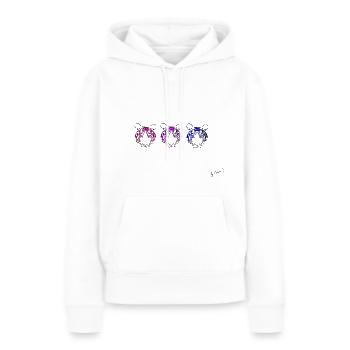 Animal pop art (Tiger) - Women’s Premium Organic Hoodie - white - Front - Julia (174cm)